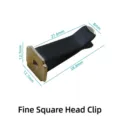 Thin Square Head Clip Without Card Slot / Black