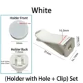 Square Head Clip + Round Card Slot with Hole / White