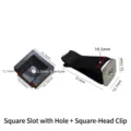 Square Head Clip + Square Card Slot with Hole / Black