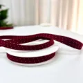 Standard / 1cm Double-Sided Burgundy Polka Dot 8 Yards