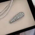 approx 7cm / Silver Rhinestone BB Clip