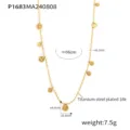 Geometric Disc Necklace (P1683) / Gold