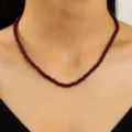 Nr. 4 Kralen Kralenketting (WG-1200) / Bordeauxrood