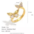 Bague (R5276) / Bague Double Papillon Or