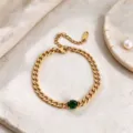 Gold/Green Oval Zirconia