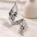 Bracelet Enroulé Motif Feuille Liquide (As0034)