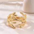 Bracelet jonc en métal corail (As0002)