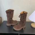 Size 28 (Inner Length 17.5cm) / Brown (Single Lining)