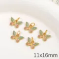 #13 Mariposa Grande Rosa Verde / 1 Pieza