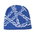 Einheitsgröße / Jacquard Kette - Blau