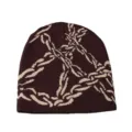 Einheitsgröße / Jacquard Kette - Kaffee