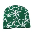 One Size / Green and White Star Pattern