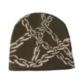 Einheitsgröße / Jacquard Kette - Dunkelgrün