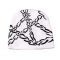 Einheitsgröße / Jacquard Kette - Weiß