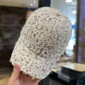 Distressed Leopard Baseball Cap / Khaki