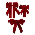Red Velvet Bow Style (4 Pieces)