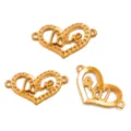 Estilo Corazón Love (571) / 1 Pieza (16x29mm) / Dorado