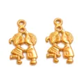 Kissing Boy and Girl (589) / 1 Piece (16x27mm) / Gold