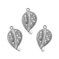 Stile Foglia (556) / 13X24mm / Colore acciaio