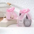 Sac Organza avec Nœud / 9*12cm / Rose