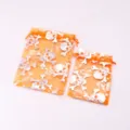 Orange Silver Stamped Skull