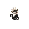 Black and White Crown Cat (1198)