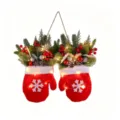 Corona de Guantes de Navidad Con Luz