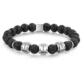 Vulkaansteen Gegraveerde Armband
