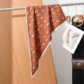 136x88x64cm / Marrón Naranja Estampado Ecuestre