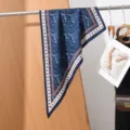 Blauw-rood Geometrische Print