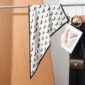 136x88x64cm / White Black Repeat Pattern
