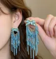 Pendientes de Circonita de Estrás Azul