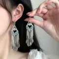 Pendientes de Borla Azul Cielo