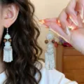 Ethnic Silver Tassel Earrings