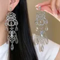 Exaggerated Atmospheric Tassel Stud Earrings