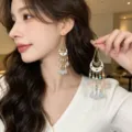 Crescent Moon Tassel Earrings