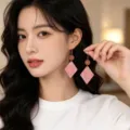 Pink Rhombus Ear Hook