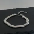 Bracciale Osso di Serpente / 6mm Larghezza 18+5cm Lunghezza / Argento