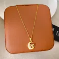 Moon Bow Pendant Necklace (W1310) / Gold