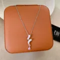 Wave Water Drop Style (W1322) / Silver With Pink Main Stone