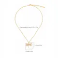 Dragonfly Pendant / Gold/Pink