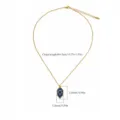 Geometric Pendant / Gold/Blue