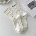 One Size / Beige with Coffee Dots