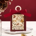 Holds 8-10 Candies / Red (Box + Ribbon + Wooden Button)