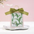 Holds 8-10 Candies / Green (Box + Ribbon + Wooden Button)