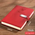 A5 Testa di Cervo Fibbia Piatta 240 Pagine / Rosso fortunato