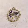 Estilo de Flores Secas Mixtas Púrpuras (GH164) / Letra E