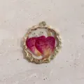 Estilo de Pétalo de Corazón Rosa (GH164) / Letra F
