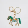Rhinestone Little Horse - Green