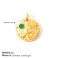 Starfish Shell Relief Pendant(PJ2415GNG)
